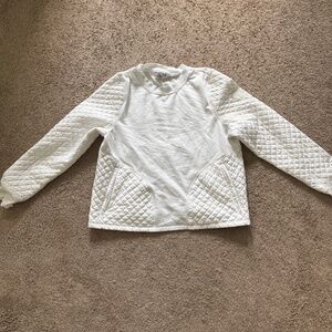 T by Talbots White Quilted Sweatshirt Pullover – Size S